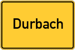 Place name sign Durbach