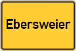 Place name sign Ebersweier
