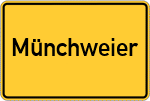 Place name sign Münchweier