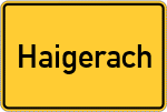 Place name sign Haigerach