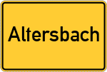 Place name sign Altersbach