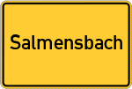 Place name sign Salmensbach