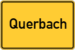 Place name sign Querbach