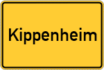 Place name sign Kippenheim