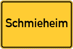 Place name sign Schmieheim