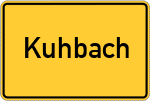 Place name sign Kuhbach