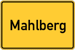 Place name sign Mahlberg