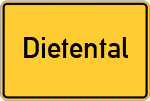 Place name sign Dietental