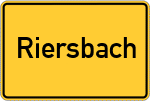 Place name sign Riersbach