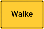 Place name sign Walke