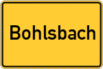Place name sign Bohlsbach