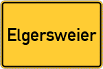 Place name sign Elgersweier
