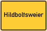 Place name sign Hildboltsweier