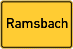 Place name sign Ramsbach