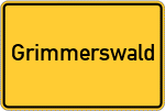 Place name sign Grimmerswald