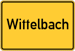 Place name sign Wittelbach