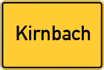 Place name sign Kirnbach
