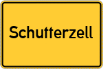 Place name sign Schutterzell