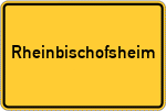 Place name sign Rheinbischofsheim