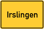 Place name sign Irslingen