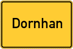 Place name sign Dornhan