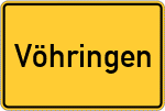 Place name sign Vöhringen
