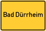 Place name sign Bad Dürrheim