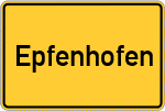 Place name sign Epfenhofen