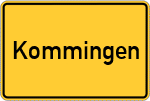 Place name sign Kommingen