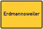 Place name sign Erdmannsweiler