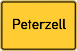 Place name sign Peterzell