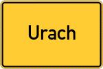 Place name sign Urach