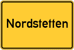 Place name sign Nordstetten