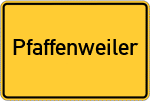 Place name sign Pfaffenweiler