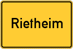 Place name sign Rietheim