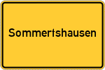 Place name sign Sommertshausen
