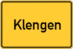 Place name sign Klengen