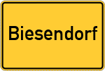 Place name sign Biesendorf