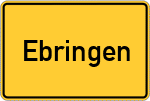 Place name sign Ebringen