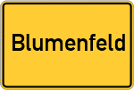 Place name sign Blumenfeld