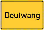 Place name sign Deutwang