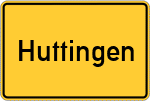 Place name sign Huttingen