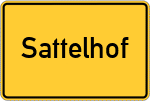 Place name sign Sattelhof