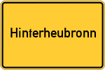 Place name sign Hinterheubronn