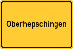 Place name sign Oberhepschingen