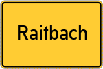 Place name sign Raitbach