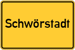 Place name sign Schwörstadt