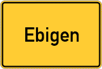 Place name sign Ebigen