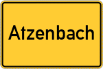Place name sign Atzenbach