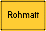 Place name sign Rohmatt